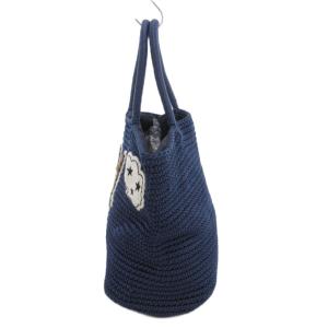 LUDLOW コードバッグ トート ネコ刺繍 ワッペン 紺 ネイビー /UO SH