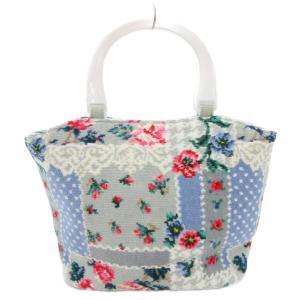FEILER フラワーパッチワーク ハンドバッグ トート シェニール織 グレー /UO SH