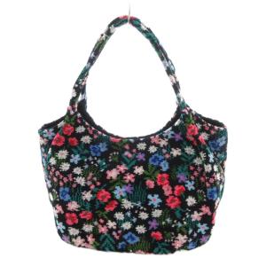 FEILER ミュルミュール トートバッグ 小花柄 シェニール織 黒 ブラック /UO SH