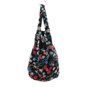 FEILER ミュルミュール トートバッグ 小花柄 シェニール織 黒 ブラック /UO SH