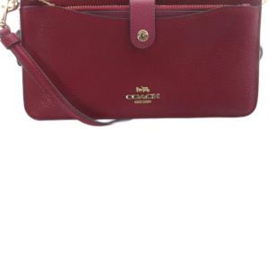 COACH ノア ポップアップ メッセンジャー カラーブロック ショルダーウォレット ロゴ レザー ピンク /SR