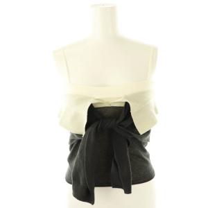 25SS Sustainableツイストニットビスチェ F 白 グレー 黒 /MI OS SH