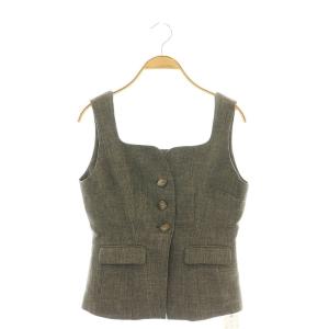 25SS ジレトップス ブラウス ノースリーブ F 茶 ブラウン /AT OS SH