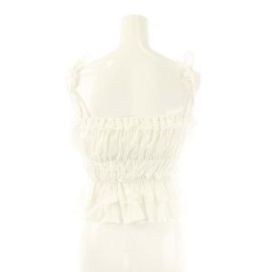 SNIDEL 25SS ワッシャープリーツキャミソール フリル F 白 ホワイト SWFB251171 /AT OS