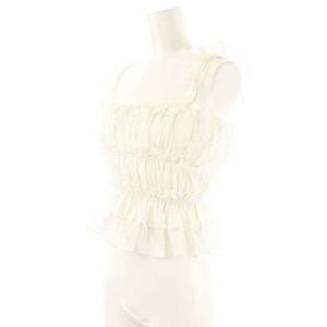 SNIDEL 25SS ワッシャープリーツキャミソール フリル F 白 ホワイト SWFB251171 /AT OS