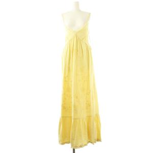 25AW フラワーエンブロイダリーマキシワンピース 1 イエロー