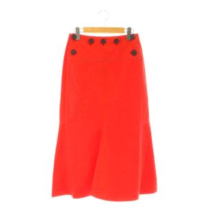 コットン ボタンデザイン スカート 38 赤 /CX OS
