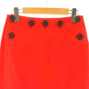 MARNI コットン ボタンデザイン スカート 38 赤 /CX OS