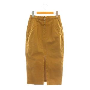 N°21 コットン タイトスカート バックスリット 36 ベージュ 白 /CX OS