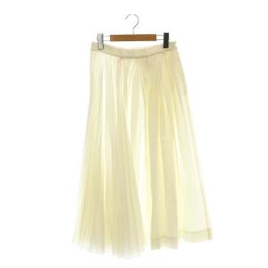 ランダムプリーツスカート ロング 38 白 ホワイト /SS OS