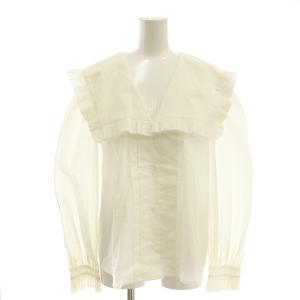 プリーツ セーラーカラーブラウス S 白 /MI OS