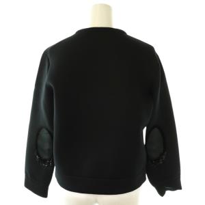 N°21 フロッキーロゴ ボンディングプルオーバー スウェット トレーナー 長袖 40 黒 /NR OS