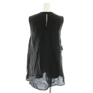 christian wijnants フリル ノースリーブブラウス 34 黒 ブラック /SS OS