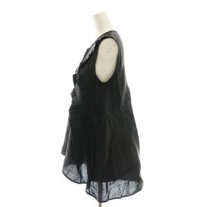 christian wijnants フリル ノースリーブブラウス 34 黒 ブラック /SS OS