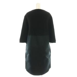 N°21 ドッキング ニットワンピース レース 七分袖 40 黒 /CX OS