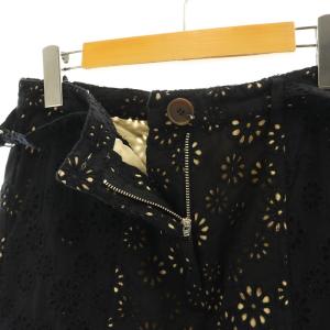sea NEW YORK カーゴパンツ フラワー刺繍 2 黒 ブラック /SS OS