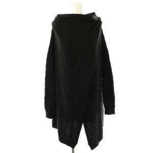 ウール ラップニットカーディガン S 黒 /MI OS