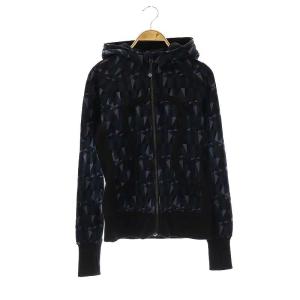 Scuba フーディ パーカー 幾何学模様 紫 黒 青 茶 /MI OS