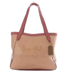 IMSMX ホース アンド キャリッジ トートバッグ ショルダーバッグ レザー ピンク C5676 /YO16