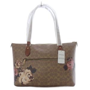 COACH ギャラリー トート バッグ シグネチャー ローズプリント ブラウン CZ180