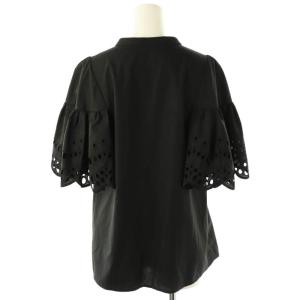 Apuweiser-riche カットワークボリュームブラウス 2 ブラック /DO OS
