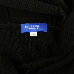 BLUE LABEL CRESTBRIDGE チェック切替コットンニット パーカー セーター 長袖 38 ブラック /MY OS