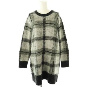 チェックジャカードニット セーター 38 グレー /SS OS