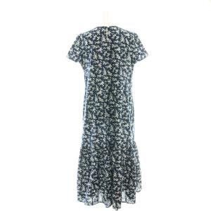 Polo by Ralph Lauren 近年モデル 花柄 ショートスリーブ ワンピース ロング 0 紺 ネイビー /SS OS