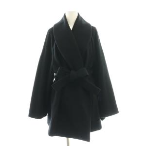 24AW ショールカラーラップコート F ブラック YCC-324-217