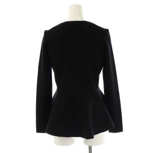 Aveniretoile ミラノリブペプラムニットプルオーバー セーター 長袖 36 ブラック /DF OS