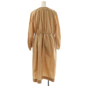 BALLSEY 24SS ライトタフタ ジップアップロングコート ノーカラーコート 36 ベージュ /ES OS