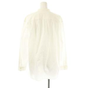 BALLSEY 24AW ハイカウントサテン スタンドカラーシャツ ブラウス 長袖 36 ホワイト /DF OS