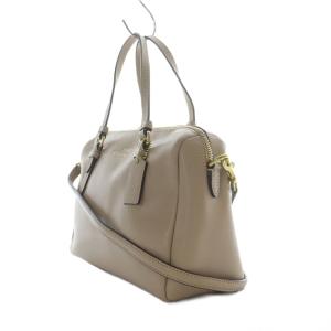 COACH ペイトン レザー ベネット ミニ サッチェル 2WAYバッグ ハンド ショルダー チャーム付 ベージュ