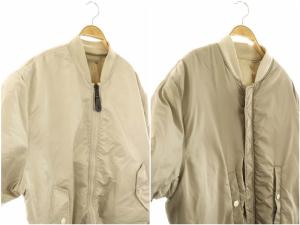 SNIDEL × アルファ ALPHA リバーシブル MA-1 ジャケット ブルゾン ナイロン 1 ベージュ ダークベージュ