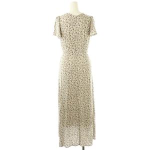 FRAY I.D 25SS カシュクールプリントワンピース フラワー 1 オフホワイト 青 茶 黒 /MI OS