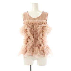 25SS チュールコンビ2wayトップス カットソー F ピンク /MI OS