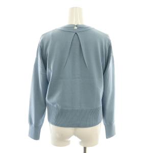 KUMIKYOKU 組曲 MINA ニットカーディガン 6分袖ニットプルオーバー アンサンブル 2 ライトブルー /DF OS