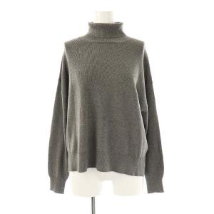 24AW 裾スリットタートルネックニット カットソー 36 グレー /MI OS