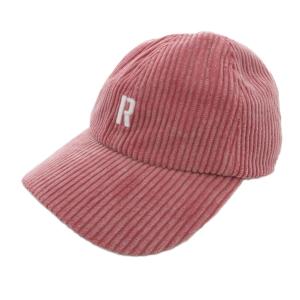 キャップ 帽子 コーデュロイ Rロゴ 6パネル ピンク /JS