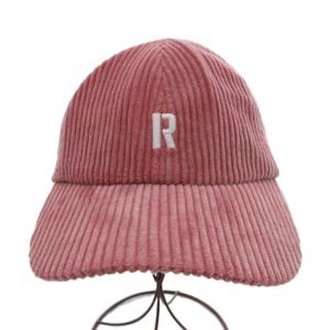 Ron Herman キャップ 帽子 コーデュロイ Rロゴ 6パネル ピンク /JS