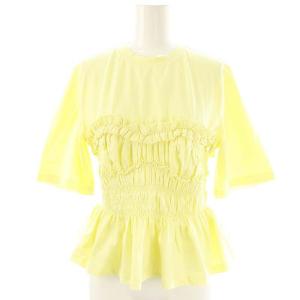VILDE TOP Tシャツ カットソー 半袖 S イエロー /HK OS