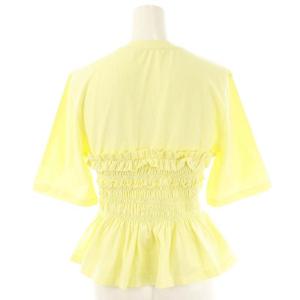 Cecilie Bahnsen VILDE TOP Tシャツ カットソー 半袖 S イエロー /HK OS