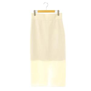 24SS ジャージーライクカラータイトスカート マキシ ロング 40 アイボリー /AT OS