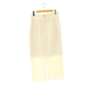 NOBLE 24SS ジャージーライクカラータイトスカート マキシ ロング 40 アイボリー /AT OS