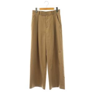 エステルツイルストレッチスラックスパンツ ストレート 38 茶 ブラウン 23030240507020