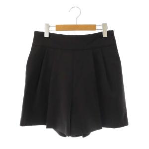 25SS ツータックキュロットパンツ ショート 1 黒 ブラック FWFP252076 /AT OS