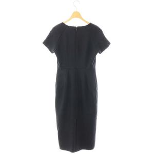 PINKY&DIANNE 24SS ウエストチェーンワンピース 半袖 ロング 34 濃紺 /NR OS