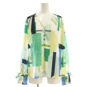 24SS カラーブロックプリントブラウス 38 マルチカラー /SS OS