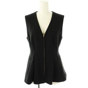 25SS URBAN PRECIOUS ウエストタックジレ ベスト ジップアップ 36 黒 /CX OS