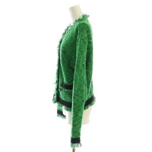 PINKY&DIANNE カスリツイードカーディガン 38 緑 グリーン /SS OS